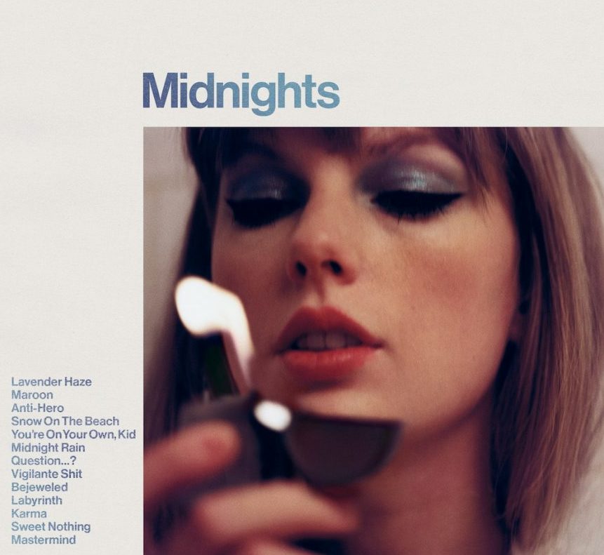 Midnights+album+cover%2C+photo+courtesy++Taylor+Swift+