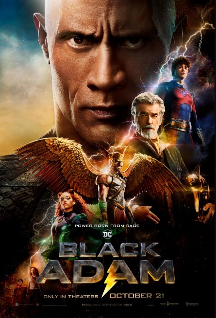 Black Adam, official movie poster. Photo courtesy Warner Bros. Pictures.